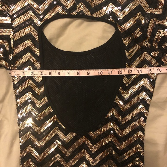 Babe Chevron Sequin dress - Picture 6 of 8
